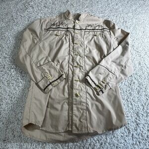 VTG Ace Of Diamonds Shirt Youth 18 Western  EMBROIDERED COWBOY